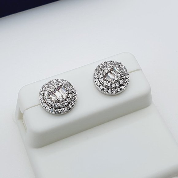 925 Sterling Silver Plated CZ Earrings, EVBRS573 - Picture 8 of 10